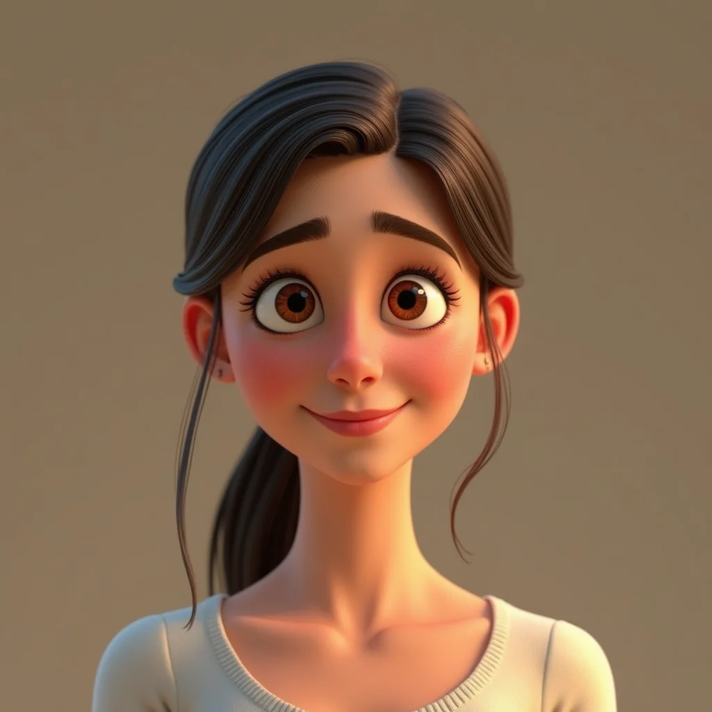A Pixar-style animation portrait