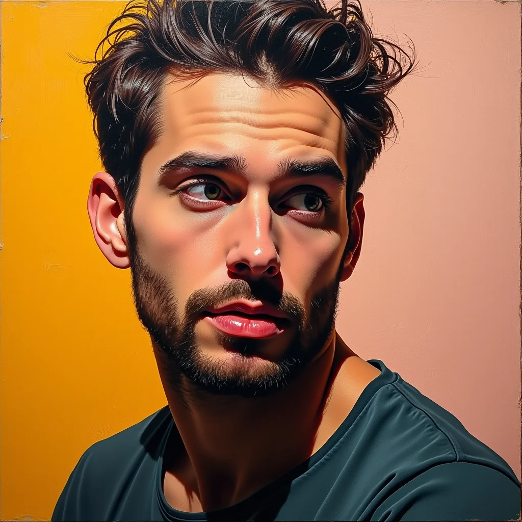 Oil painting artistic portrait