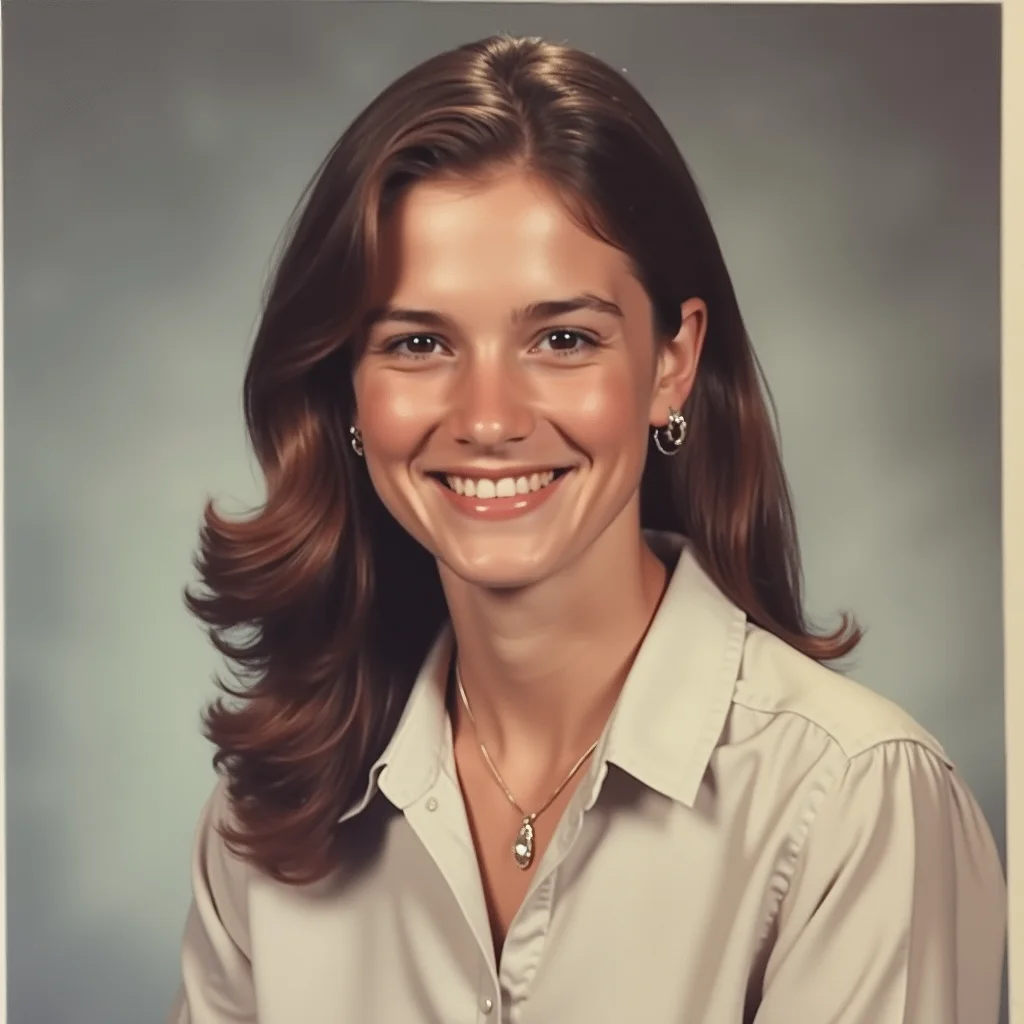 90s yearbook portrait